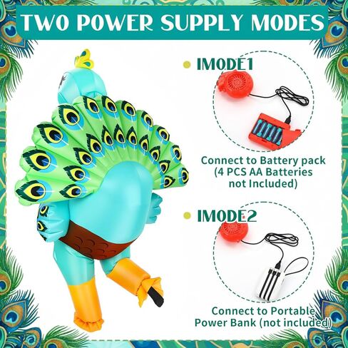 Jenaai Peacock Inflatable Costume for Adult, Peacock Party Costumes Blow up Funny Inflatable Suit for Men Women Animal Halloween Themed Party in Saudi Arabia