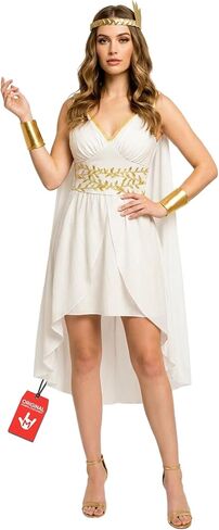 Morph White Greek Goddess Costume Women, Toga Costume Woman, White Toga Dress & Accessories, Halloween Costumes For Women in Saudi Arabia
