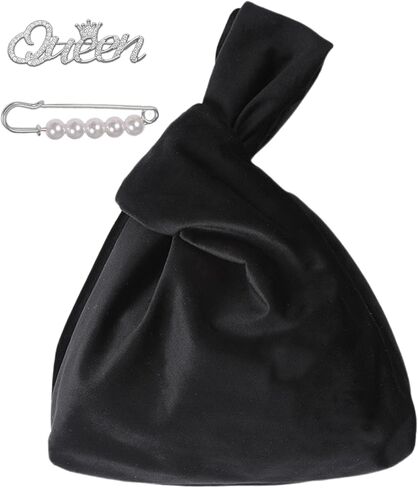 محافظ يد بمقبض من Zoranala للنساء - حقائب سهرة بعقدة مخملية وحقائب يد لحفلات الزفاف وحفلات التخرج وحقائب يد رسمية للسهرات in Kuwait