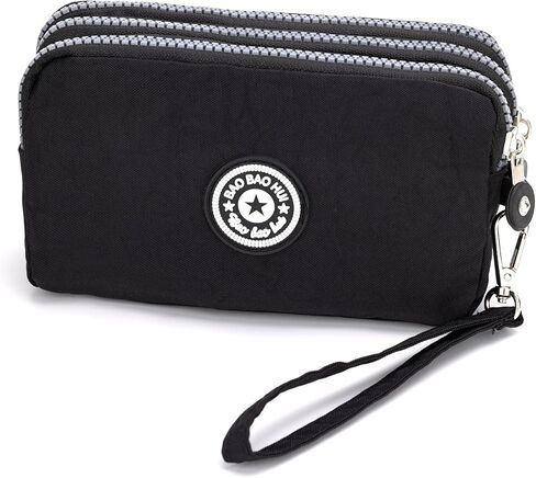 Large Capacity Wristlet Wallet - Women Printed Nylon Waterproof Handbag Clutch Purse in Saudi Arabia