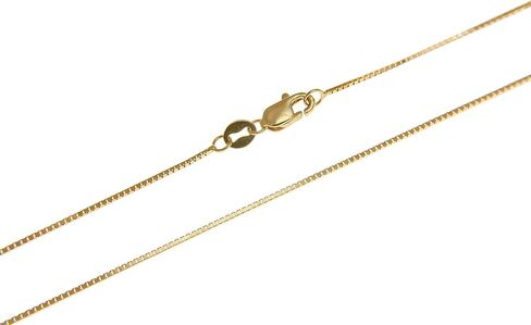 Arthur's Jewelry 14K Solid Yellow Gold 0.65mm Box Chain Necklace Lobster Clasp 16"-24" in Saudi Arabia