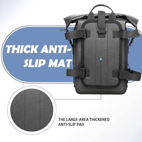 【2 Pcs】 Motorcycle Crash Bar Bag 4L Bumper/Anti-Fall Bar Luggage Bag Motorcycle Frame Bag Side Bag Waterproof Wear-Resistant and Durable Comes With Shoulder Strap Black (Black 2Pcs) in Saudi Arabia