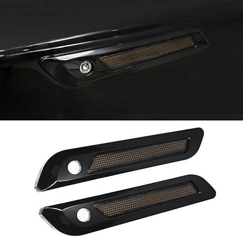 Gloss Black Hard Saddlebag Latch Cover Reflector Kits For Harley Touring Street Road Glide 2024 2025 2026 (Black Smoke) in Saudi Arabia