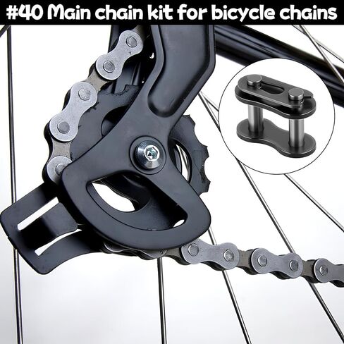 8 Pcs Bike Chain Master Link #40 Go Cart Chain Heavy Duty Roller Chains Connecting Links for Bicycle Mini Bikes Karting Pit ATV Scooter Motorcycles Home and Industrial Machinery in Saudi Arabia