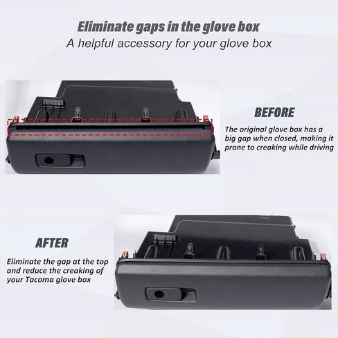 حشوات إصلاح الفجوة في صندوق القفازات من JKCOVER متوافقة مع ملحقات مقصورة صندوق القفازات Toyota Tacoma لعام 2024، مادة ABS باللون الأسود (قطعتان) in Saudi Arabia