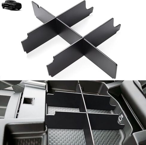 منظم صندوق القفازات مناسب لطراز تسلا 3 2022-2026 / Y 2022-2025 ملحقات بلاستيك ABS مقصورة القفازات مقسم إدراج صينية منظم تخزين وحدة التحكم المركزية - أسود in Kuwait