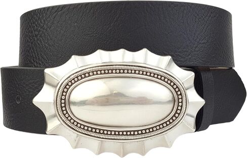 Silver Western-Inspired Buckle Belt in Saudi Arabia