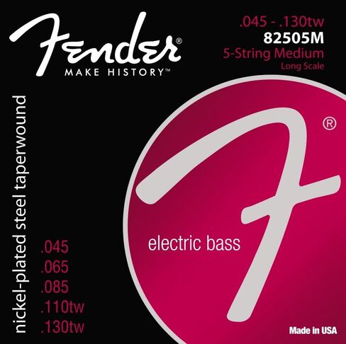 Fender 8250 Bass Strings, Nickel Plated Steel Taperwound, Long Scale, 8250M .045-.110 in Saudi Arabia