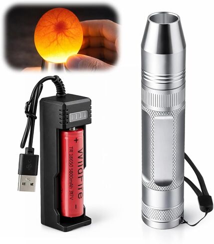 جهاز اختبار شموع البيض، ضوء شموع LED عالي الكثافة لجميع أنواع البيض - مصباح لاسلكي قابل لإعادة الشحن لمراقبة تطور الأجنة في الدجاج والسمان وبيض البط - ملحق الحاضنة in Kuwait