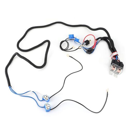 H4 Headlight Relay Wiring Harness Premium Copper ABS Material High Brightness Upgrade Kit for Car Headlights 4 Lights Included (24V) in Saudi Arabia