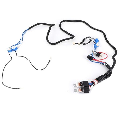 H4 Headlight Relay Wiring Harness Premium Copper ABS Material High Brightness Upgrade Kit for Car Headlights 4 Lights Included (24V) in Saudi Arabia