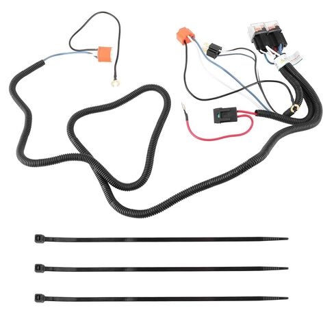Headlight Relay Wiring Harness Kit High Performance Headlamp Booster Brightener for Car Headlights Upgrade ABS Copper Material 2PCS Lights Port (12v2 Light) in Kuwait