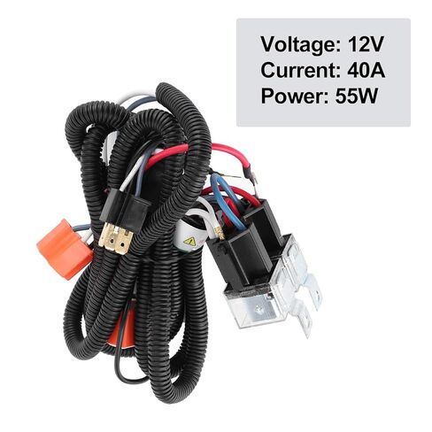 Headlight Relay Wiring Harness Kit High Performance Headlamp Booster Brightener for Car Headlights Upgrade ABS Copper Material 2PCS Lights Port (12v2 Light) in Saudi Arabia