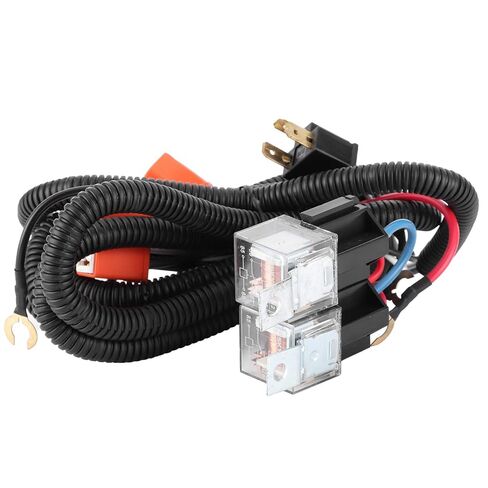 Headlight Relay Wiring Harness Kit High Performance Headlamp Booster Brightener for Car Headlights Upgrade ABS Copper Material 2PCS Lights Port (12v2 Light) in Saudi Arabia