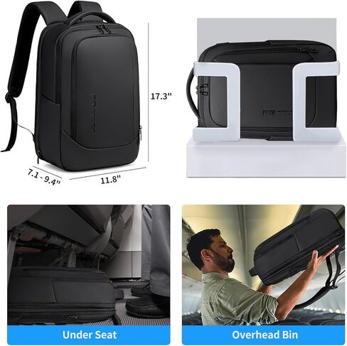 FENRUIEN Expandable Laptop Backpack for Men, 15.6 Inch USB Charging Work Backpack for Business/Commute/Travel in Saudi Arabia