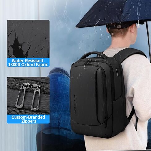 FENRUIEN Expandable Laptop Backpack for Men, 15.6 Inch USB Charging Work Backpack for Business/Commute/Travel in Saudi Arabia