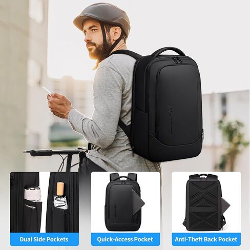 FENRUIEN Expandable Laptop Backpack for Men, 15.6 Inch USB Charging Work Backpack for Business/Commute/Travel in Saudi Arabia