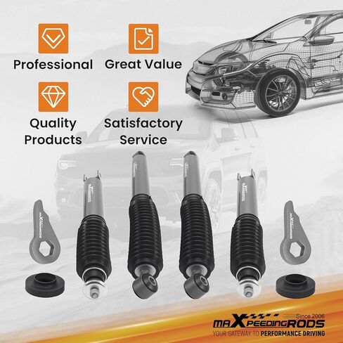 طقم تسوية الرفع 2 بوصة من maXpeedingrods لـ 2002-2006 Chevy/GMC Tahoe Yukon Avalanche Suburban Yukon XL 2WD/4WD، صدمات G1 مطورة in Kuwait