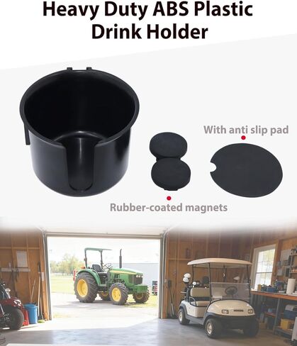 Magnetic Cup Holder, Dual Magnet Bottle Holder Fit 45oz Large Capacity, with Non-Slip Pad & Rubber-Coated Magnet Fits Metal Surfaces, Drink Holder for Tractor Mower Bus Forklift (Large) in Saudi Arabia