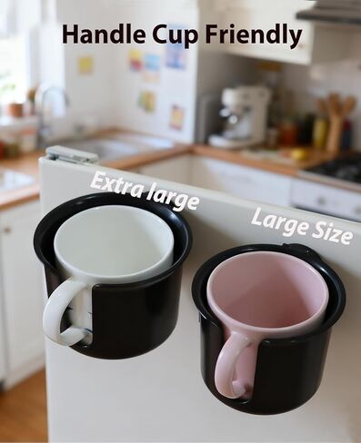 Magnetic Cup Holder, Dual Magnet Bottle Holder Fit 45oz Large Capacity, with Non-Slip Pad & Rubber-Coated Magnet Fits Metal Surfaces, Drink Holder for Tractor Mower Bus Forklift (Large) in Saudi Arabia