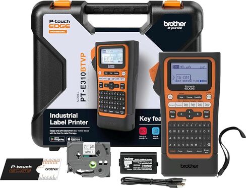 Brother PT-E310BTBP Contractor Kit: P-Touch Handheld Industrial Label Printer with Bluetooth & USB-C Plus 5 Tapes (up to 18mm Labels) in Kuwait