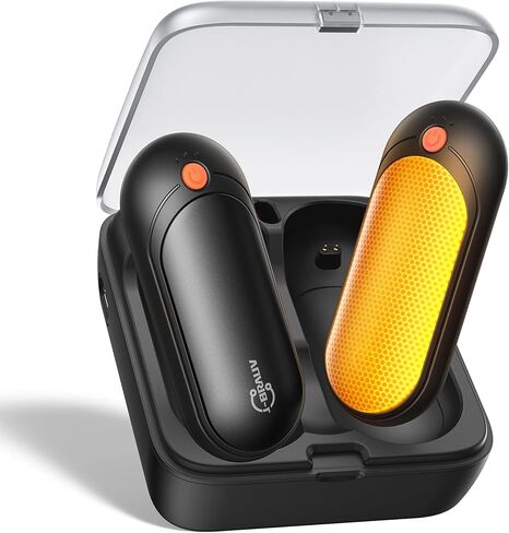 Electric Hand Warmers Rechargeable 2 Pack，24H Heating 5 Levels Heat Double Sided USB C Hand Warmer Gifts for Christmas, Outdoor, Golf, Hunting, Camping Accessories in Saudi Arabia
