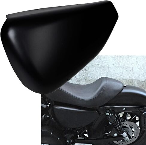 Matte Black Left Battery Side Cover Compatible with 2014-2022 Harley Sportster Iron 883 1200 – Metal Cover with ABS Clips in Saudi Arabia