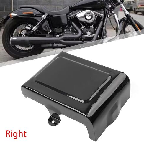 Bacar 1 قطعة غطاء البطارية لوحة الجانب الأيمن هدية الحديد الأسود اللامع لـ Harley Dyna Fat Bob، Wide Glide، Switchback 2006-2017 in Saudi Arabia