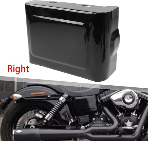 Bacar 1 قطعة غطاء البطارية لوحة الجانب الأيمن هدية الحديد الأسود اللامع لـ Harley Dyna Fat Bob، Wide Glide، Switchback 2006-2017 in Saudi Arabia