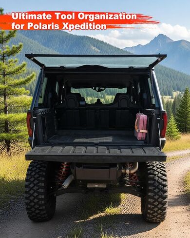 Bedside Cargo Molle Panels for XPEDITION ADV 2024+, Aluminum Rear Cargo Storage Panel Tool Organizer with Powdercoat Finish for Polaris XPEDITION ADV 5 2024-2026 Accessories, 2PCS in Saudi Arabia