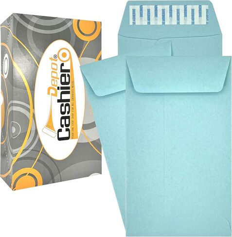 500 Cashier Depot Coin/Cash/Small Parts #7 Brown Kraft Envelopes, 3-1/2 X 6-1/2, Peel & Seal Closure, Premium 24lb. Paper, 500/Box in Kuwait