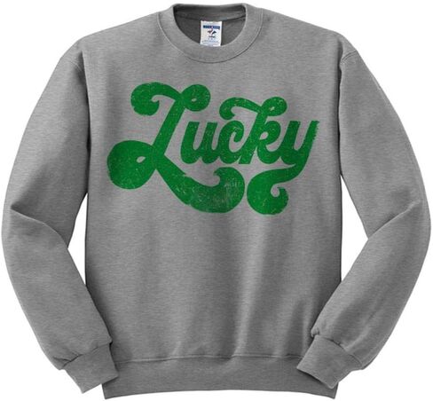 Vintage Lucky St. Patricks Day Script Sweatshirt Unisex in Saudi Arabia