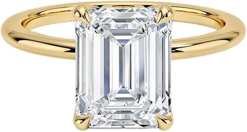 VISDIV 3CT 925 Sterling Silver Engagement Rings Radiant Cut AAAAA Cubic Zirconia CZ Wedding Promise Bands For Women Solitaire Simulated Diamond Silver/Gold Size 5-10 in Kuwait