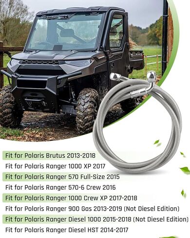 خط خرطوم الفرامل الأمامي الأيمن 1911735 مناسب لـ Polaris UTV Ranger 570 بالحجم الكامل 570-6 Crew 900 Gas 1000 XP 1000 Crew XP Diesel HST، مناسب لـ Polaris Brutus، جانب الركاب in Kuwait