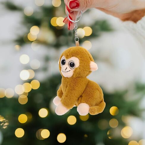 SUPVOX Plush Monkey Keychain Pendant: Cute Stuffed Animal Hanging Decor for Bags Purses Backpacks Lightweight Monkey Ornament Charm in Saudi Arabia