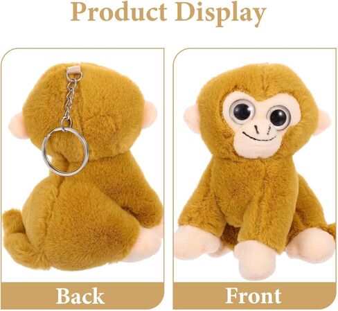 SUPVOX Plush Monkey Keychain Pendant: Cute Stuffed Animal Hanging Decor for Bags Purses Backpacks Lightweight Monkey Ornament Charm in Saudi Arabia