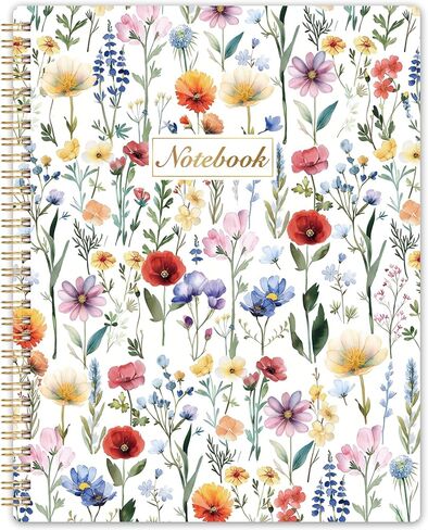 Spiral Notebook - Ruled Notebook/Journal, Lined Journal, 8.5'' x 10.5'', 55 Sheets/110 Pages, Journal for Women, Journal with Spiral Bound, Thick Paper, Back Pocket, Perfect for Office & School in Saudi Arabia