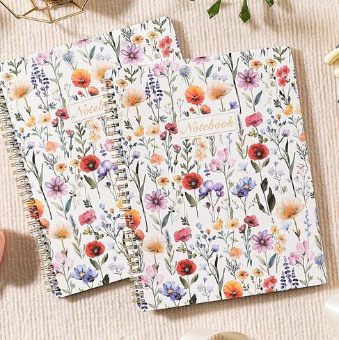 Spiral Notebook - Ruled Notebook/Journal, Lined Journal, 8.5'' x 10.5'', 55 Sheets/110 Pages, Journal for Women, Journal with Spiral Bound, Thick Paper, Back Pocket, Perfect for Office & School in Saudi Arabia