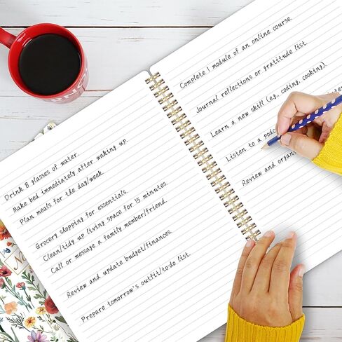 Spiral Notebook - Ruled Notebook/Journal, Lined Journal, 8.5'' x 10.5'', 55 Sheets/110 Pages, Journal for Women, Journal with Spiral Bound, Thick Paper, Back Pocket, Perfect for Office & School in Saudi Arabia