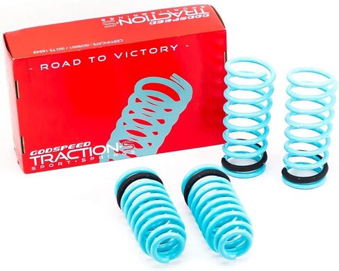 Godspeed LS-TS-LS-0003 Traction-S Sports Lowering Springs, Reduce Body Roll, Improved Handling, Set of 4, compatible with Lexus GS300/GS400/GS430 (S160) 1998-05 in Saudi Arabia