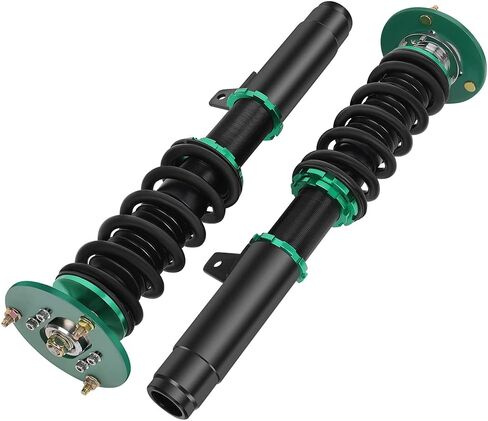 طقم تعليق Coilovers مناسب لسيارات BMW لـ 320i 2001-2005، لـ 323i 1998-2000، لـ 325Ci 2001-2005، لـ 325i 2001-2005، دعامات كويلوفيرز، طقم خفض الارتفاع قابل للتعديل، أخضر in Kuwait