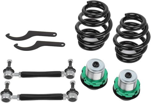 طقم تعليق Coilovers مناسب لسيارات BMW لـ 320i 2001-2005، لـ 323i 1998-2000، لـ 325Ci 2001-2005، لـ 325i 2001-2005، دعامات كويلوفيرز، طقم خفض الارتفاع قابل للتعديل، أخضر in Kuwait
