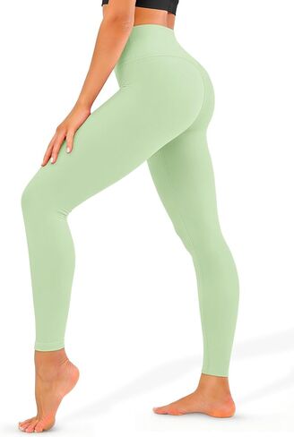 Leggings for Women - High Waisted Tummy Control Yoga Pants Full Length Buttery Soft for Workout Athletic in Kuwait