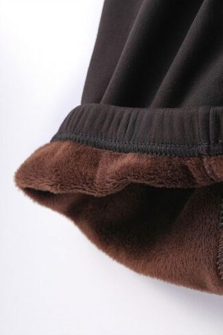 سراويل ضيقة للنساء من Just Cosy - سراويل شتوية مبطنة بالفرو دافئة مع بطانة من الصوف، سراويل ضيقة سوداء حرارية مبطنة بالصوف M-L in Saudi Arabia