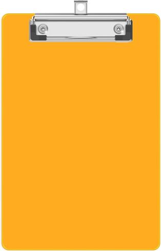 A5 Small Clipboard, 6 x 9 Plastic Mini Light Orange Colored Clip Boards with Low Profile Clip, Half-Letter Size for Classroom, Teacher, Students, School & Office Supplies in Saudi Arabia