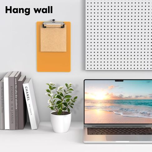 A5 Small Clipboard, 6 x 9 Plastic Mini Light Orange Colored Clip Boards with Low Profile Clip, Half-Letter Size for Classroom, Teacher, Students, School & Office Supplies in Saudi Arabia
