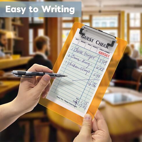 A5 Small Clipboard, 6 x 9 Plastic Mini Light Orange Colored Clip Boards with Low Profile Clip, Half-Letter Size for Classroom, Teacher, Students, School & Office Supplies in Saudi Arabia