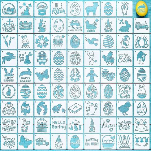 80 Pieces 3 x 3 Inch Halloween Reusable Plastic Art Craft Kits for DIY Painting Art Projects Wood Wall Floor Fabric Furniture Tile Holiday Stencils Decorations Halloween Ghost Stencils Craft Kits in Saudi Arabia