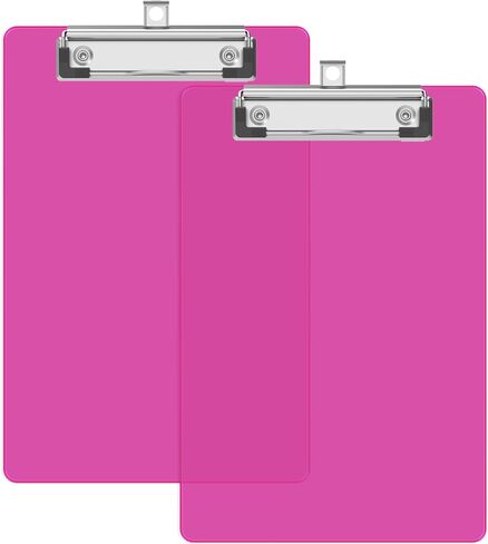 A5 Small Clipboard, 6 x 9 Plastic Mini Light Orange Colored Clip Boards with Low Profile Clip, Half-Letter Size for Classroom, Teacher, Students, School & Office Supplies in Saudi Arabia