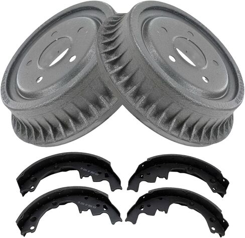 TRQ Car Rear Brake Drum & Shoe Kit Set Left LH & Right RH for Chevy GMC Olds Van SUV in Saudi Arabia